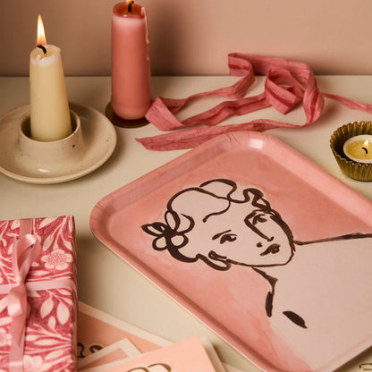 Divine Woman Portrait Tea Tray