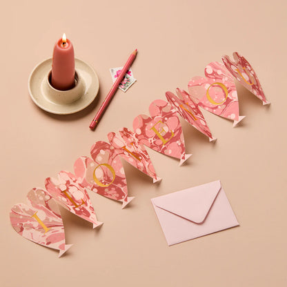 Heart Concertina Card I Love You