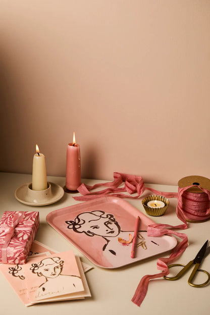 Divine Woman Portrait Tea Tray