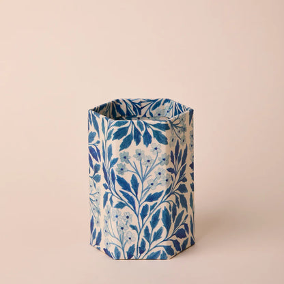Blue Flora Pen Pot by Wanderlust Paper Co