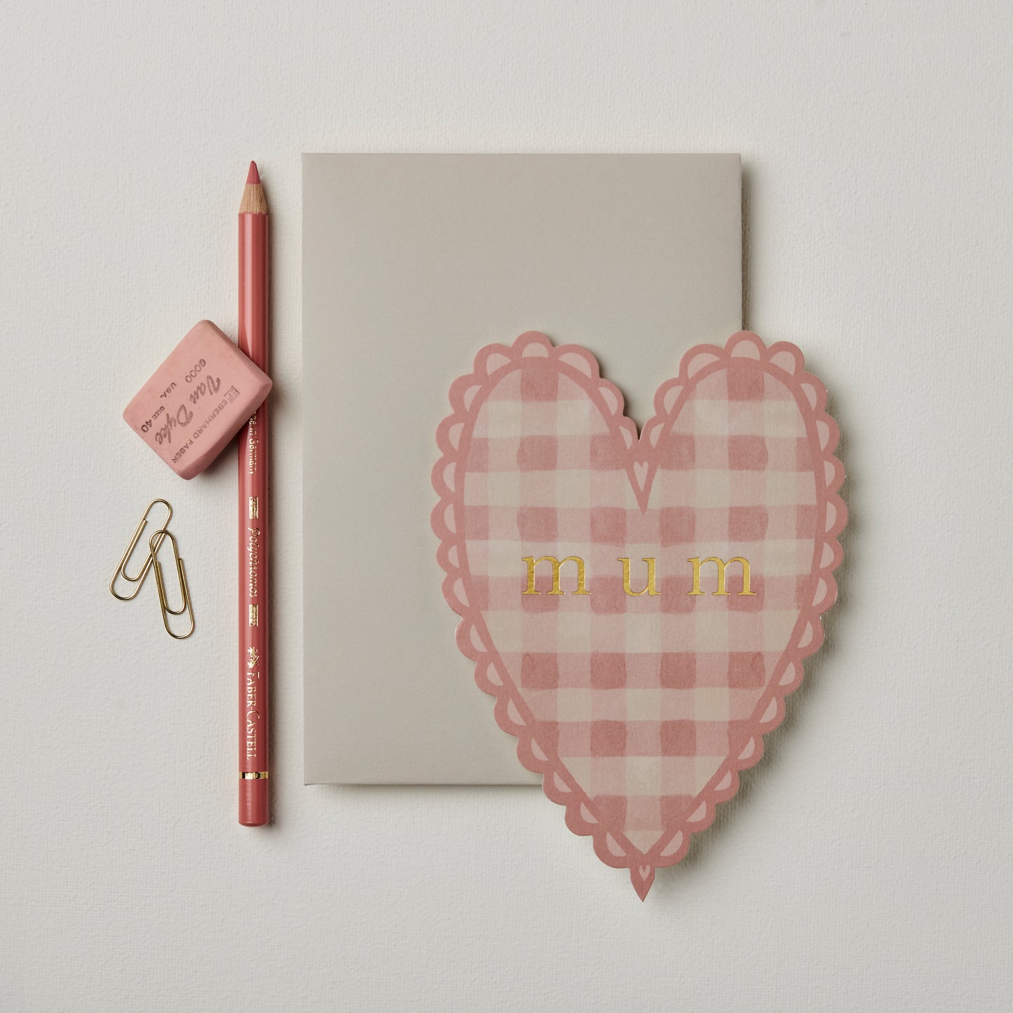 Mum Pink Heart Mothers Day Greetings Card