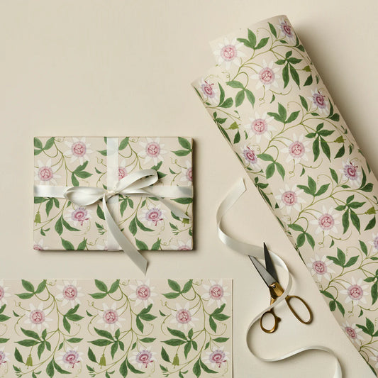 Passion Flower Vine Gift Wrap Wrapping Paper Sheets