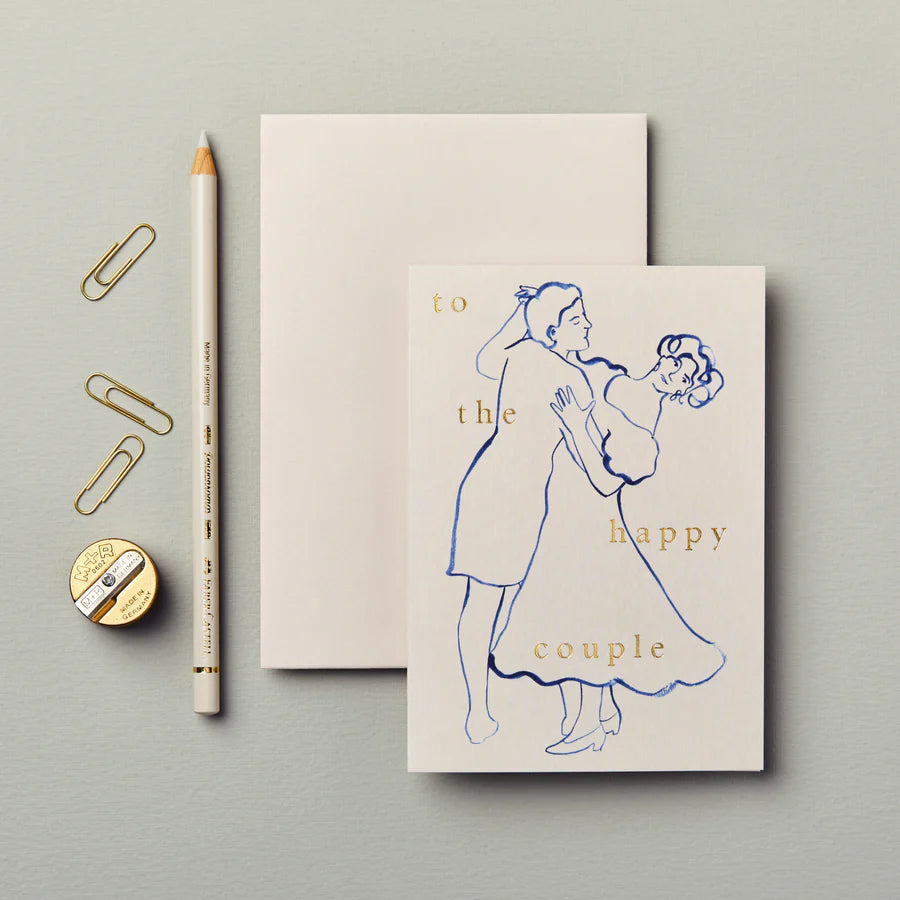 To The Happy Couple Dancing Wedding Greetings Card