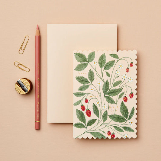 Wild Strawberry Sweet Birthday Card