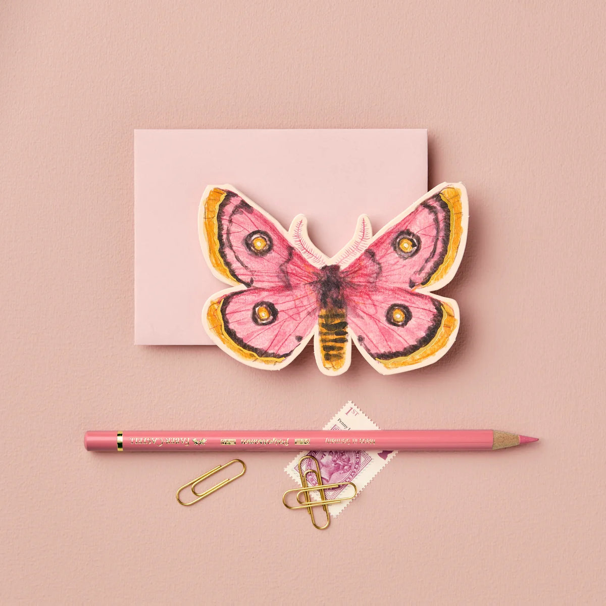Pink Moth Mini Card