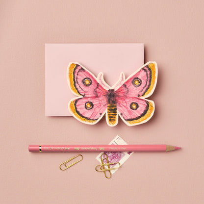 Pink Moth Mini Card
