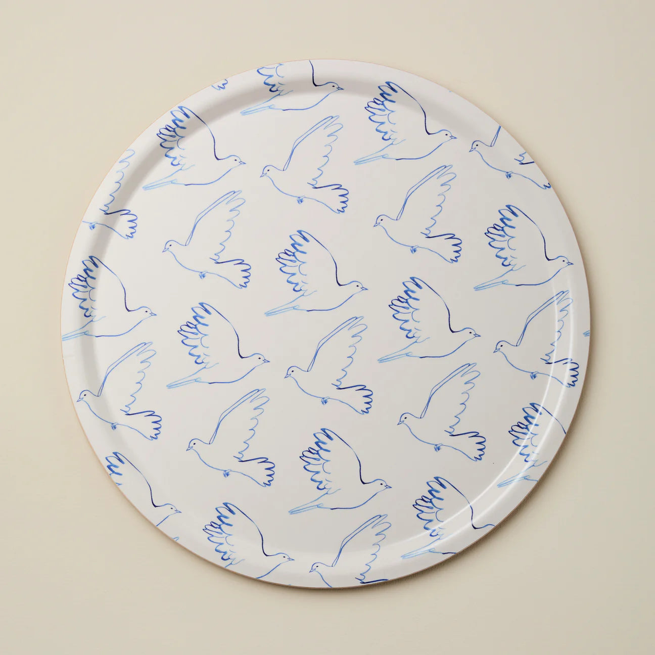 Doves Round Tray