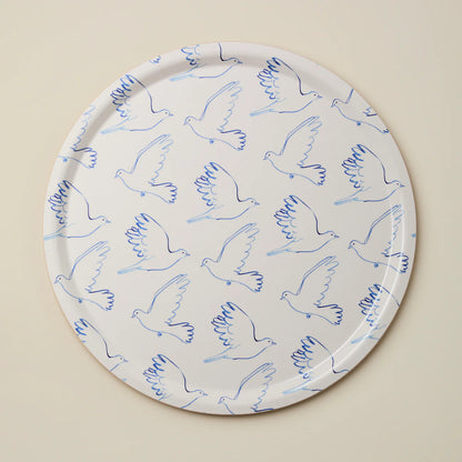 Doves Round Tray
