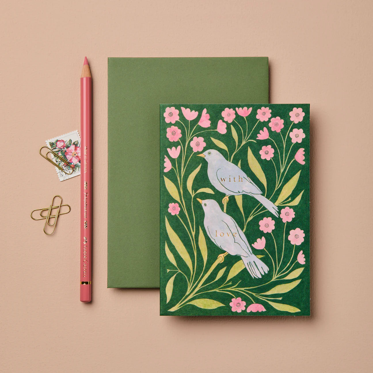 Love Birds With Love Card