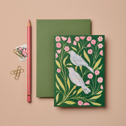 Love Birds With Love Card