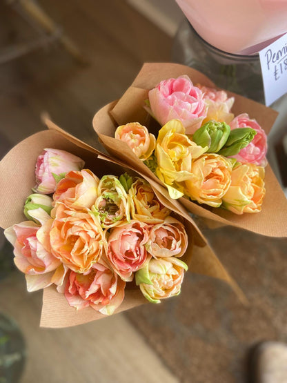 An Armful of Mixed British Tulips