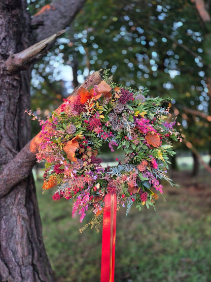 Autumn Glow - Fresh Door Wreath Medium