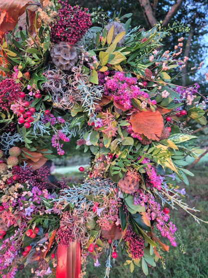 Autumn Glow - Fresh Door Wreath Medium
