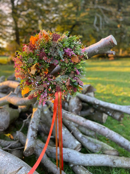 Autumn Glow - Fresh Door Wreath Medium