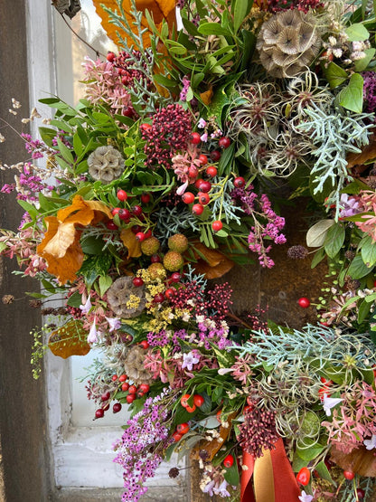 Autumn Glow - Fresh Door Wreath Medium