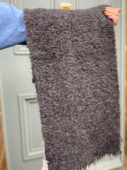Teddy Super Soft Cosy Scarf, Charcoal