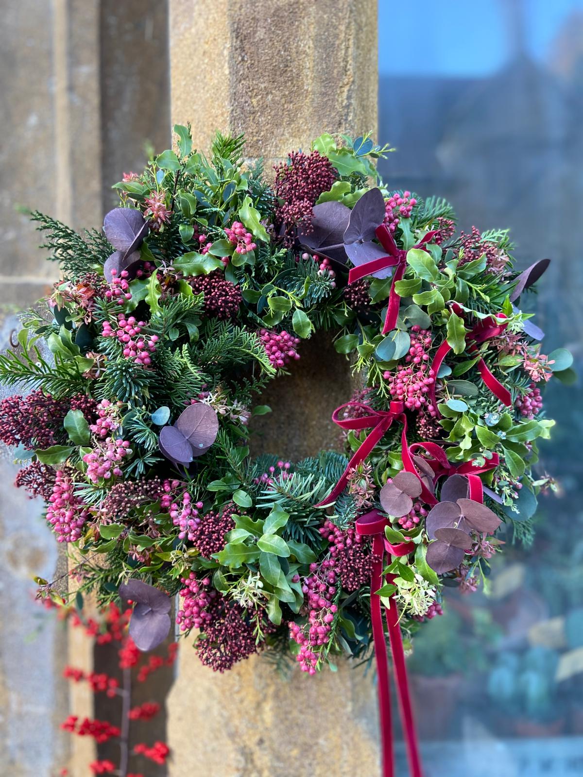 The Holiday Fresh Door Wreath