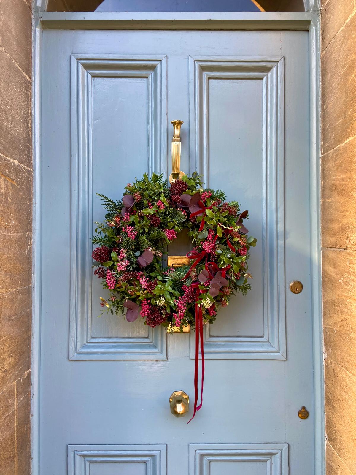 The Holiday Fresh Door Wreath