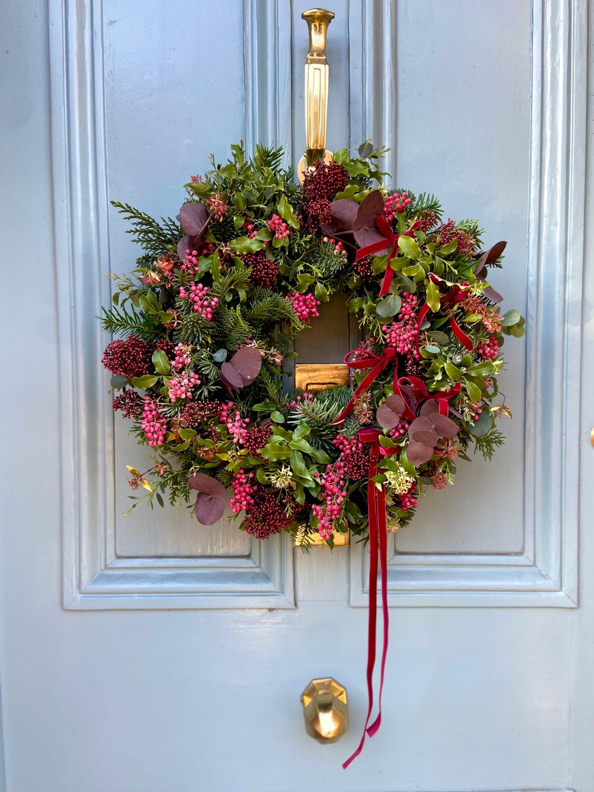 The Holiday Fresh Door Wreath
