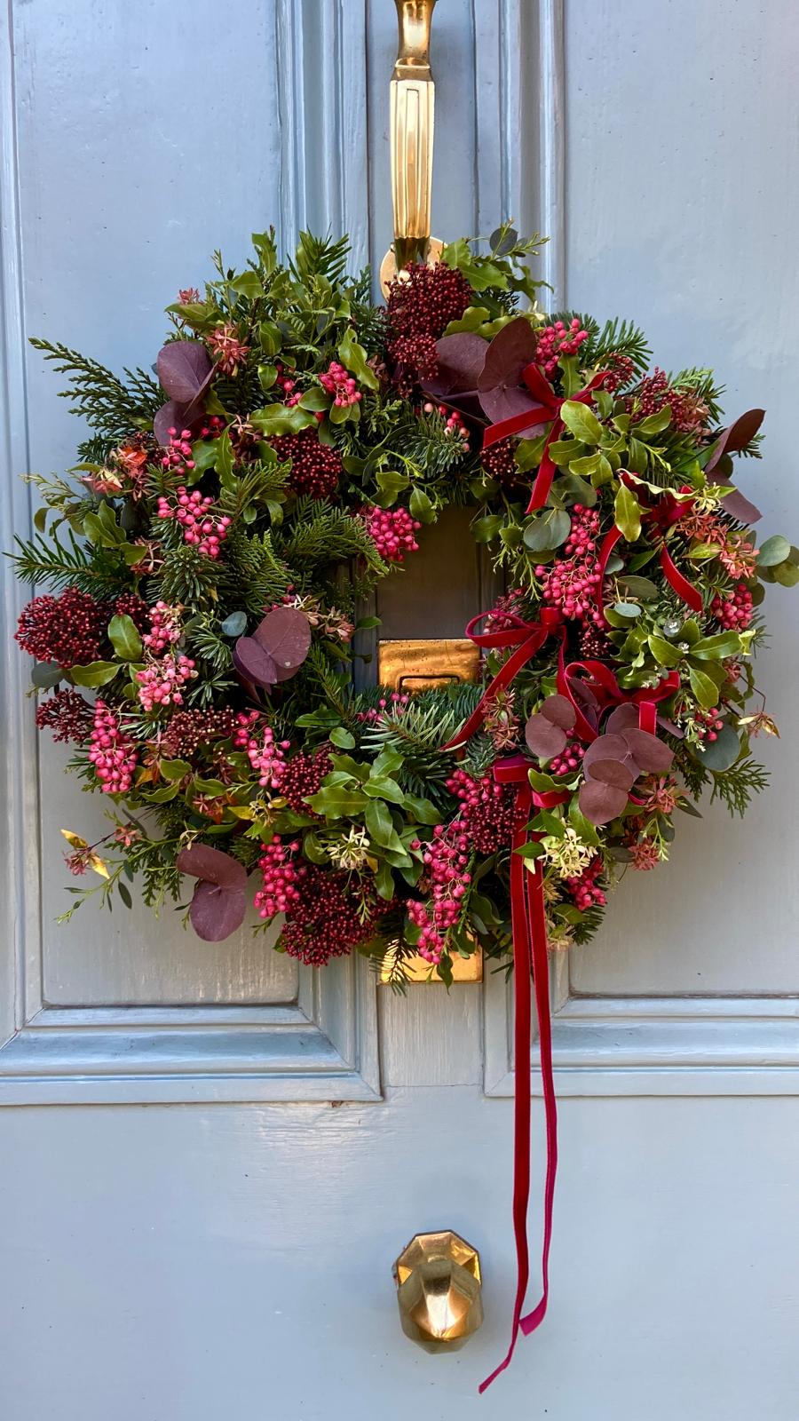 The Holiday Fresh Door Wreath