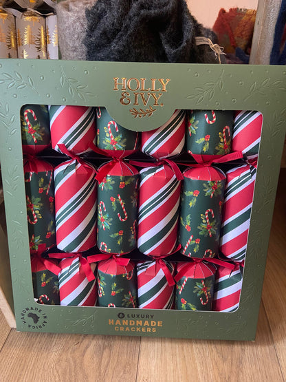 Holly & Ivy Luxury Christmas Crackers 6 pack