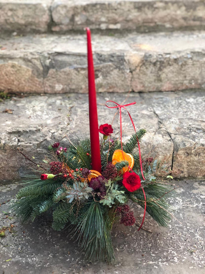 Potted Christmas Table Arrangements