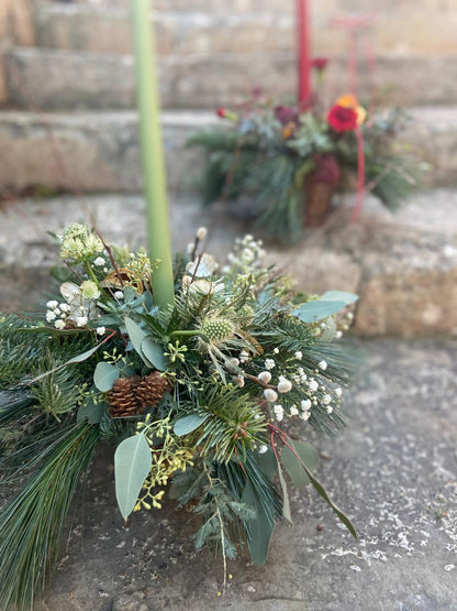 Potted Christmas Table Arrangements