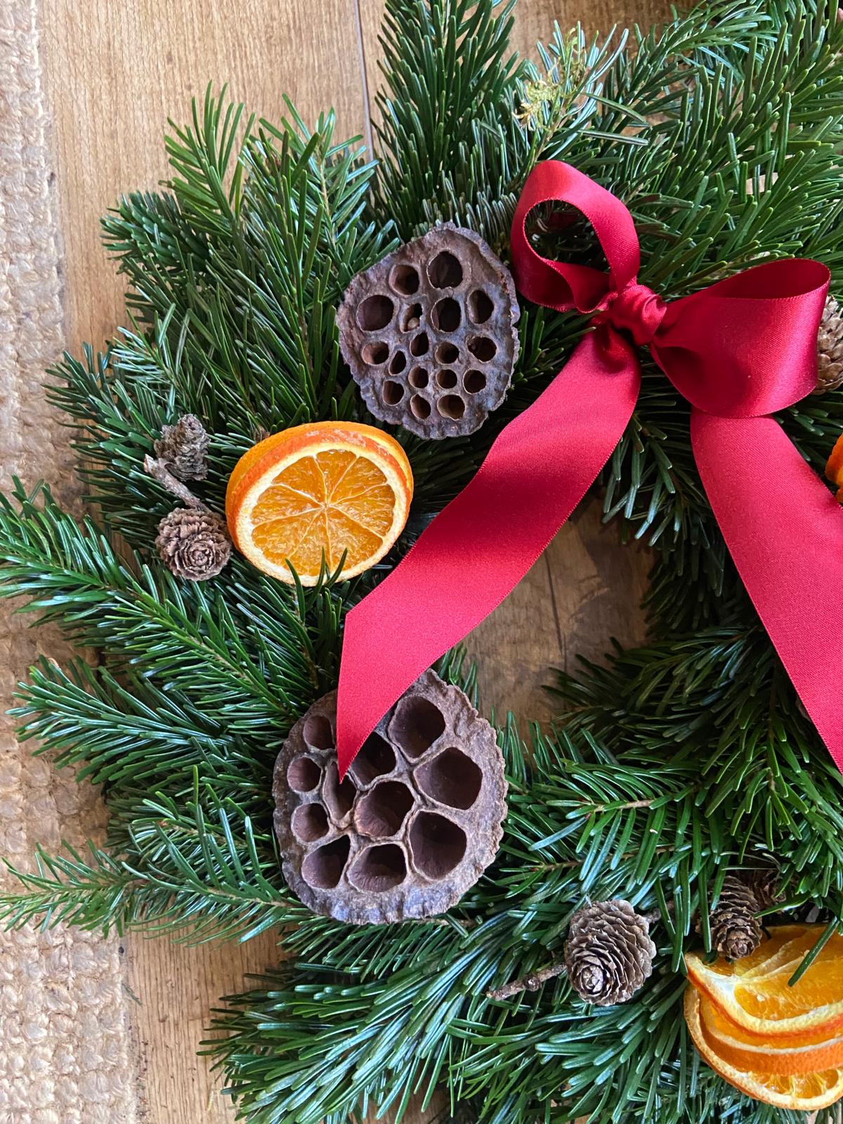 Christmas Classic Grave Wreath