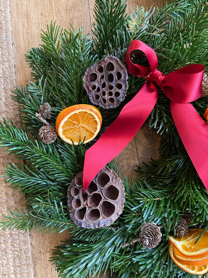 Christmas Classic Grave Wreath