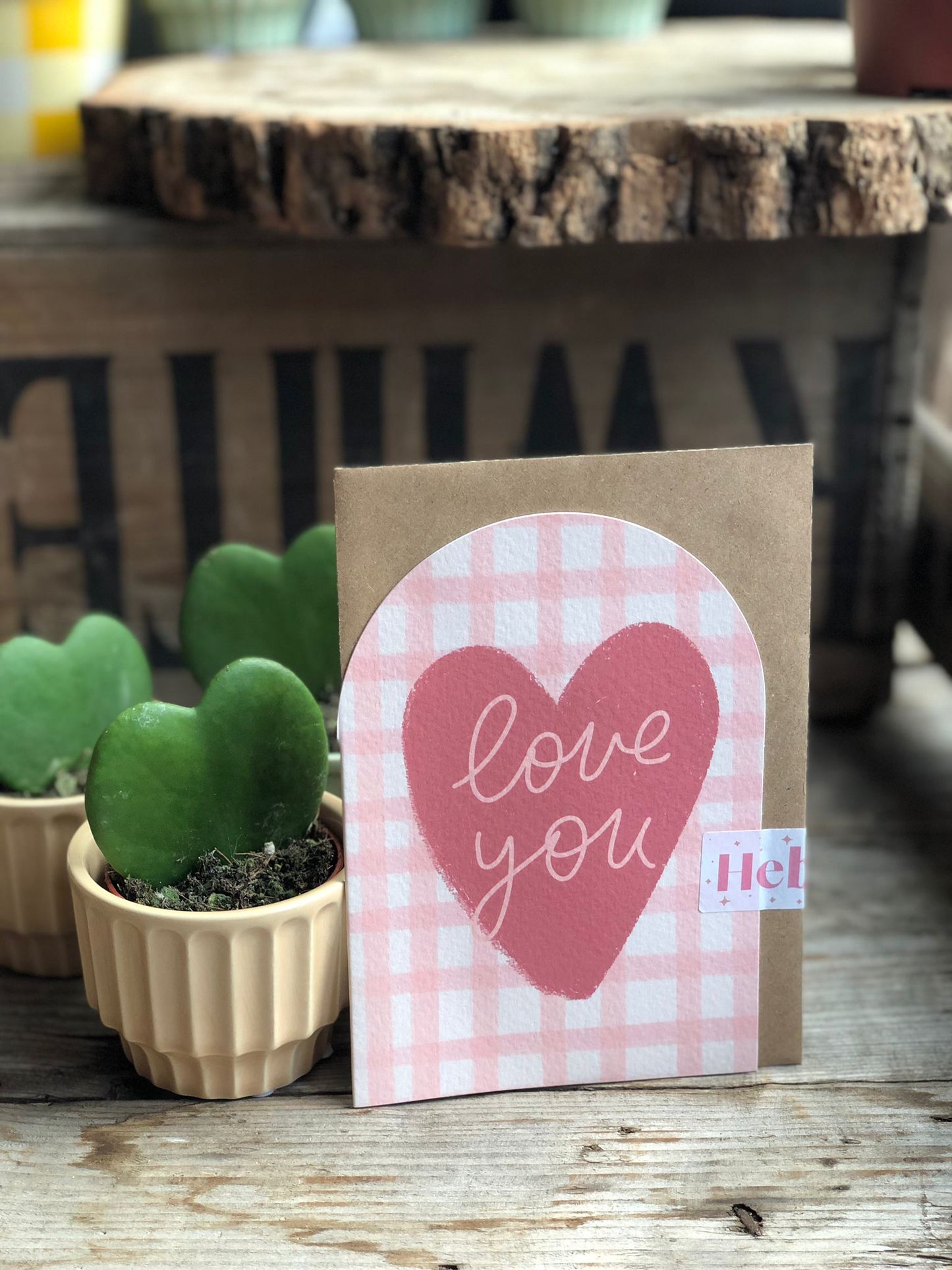 Love You Heart Valentines Love Card