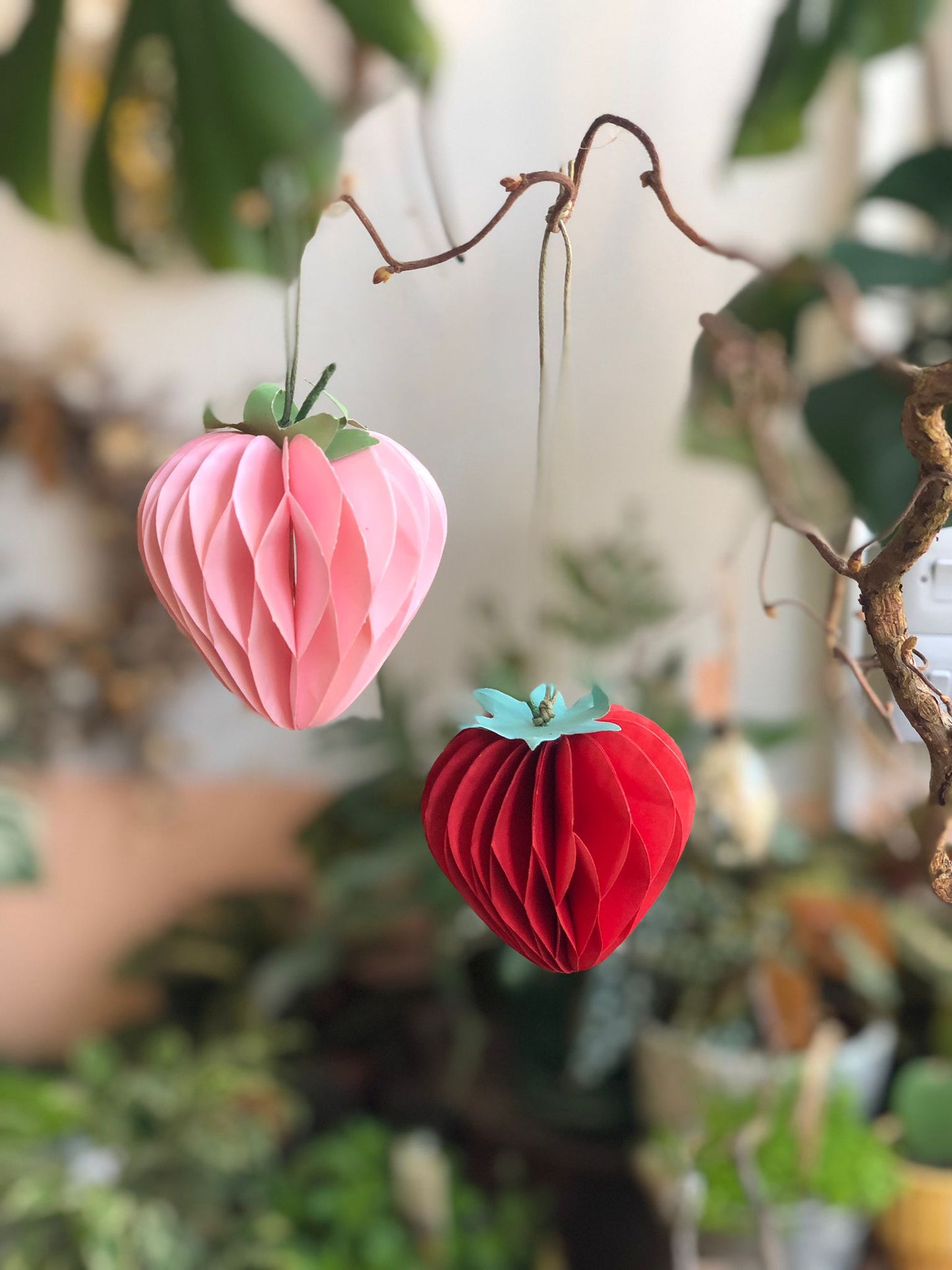 Honeycomb Strawberries Hanging Decorations