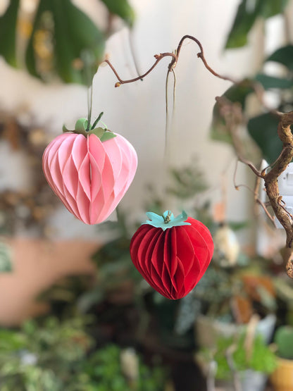 Honeycomb Strawberries Hanging Decorations