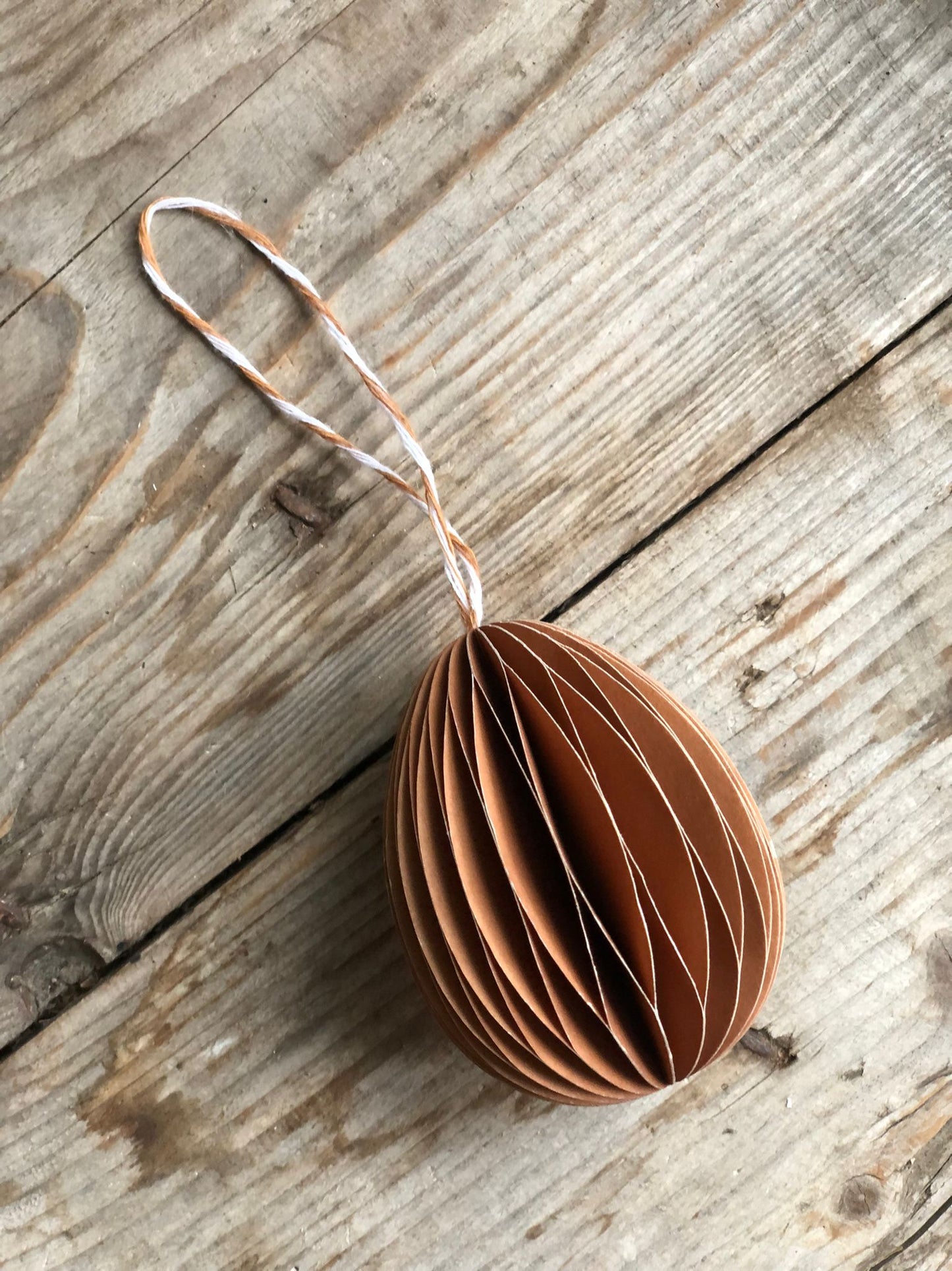 Honeycomb Brown Easter Egg Hanging Decorations