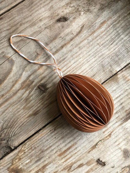Honeycomb Brown Easter Egg Hanging Decorations