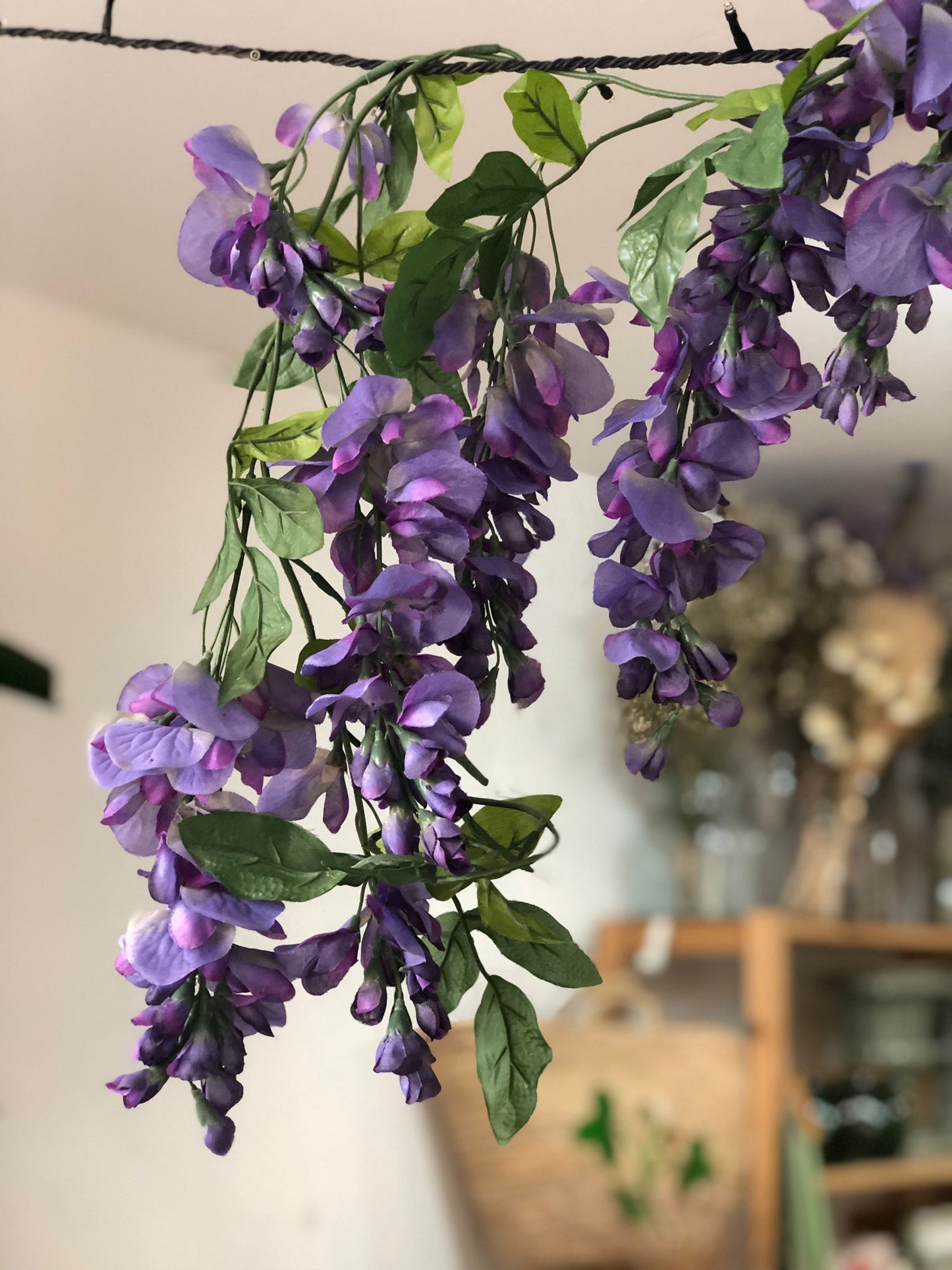 Silk Wisteria Flower Garland