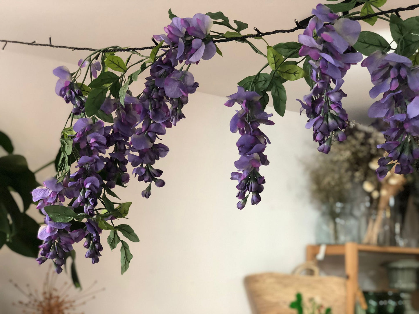 Silk Wisteria Flower Garland