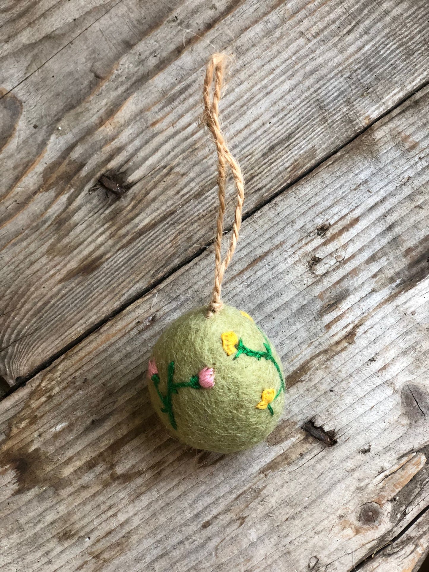 Handmade Felt Embroidered Easter Eggs