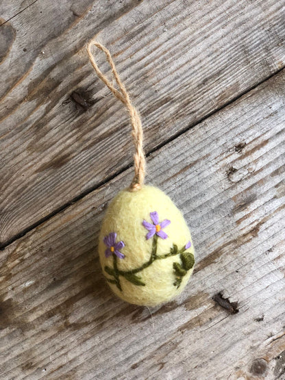 Handmade Felt Embroidered Easter Eggs