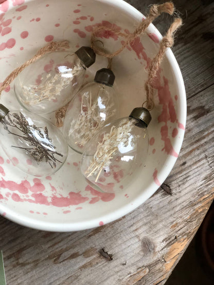 Glass Dried Flower Easter Eggs Decorations