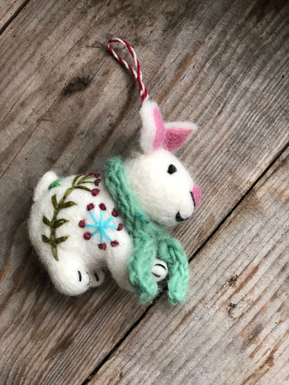 Embroidered Bunny Handmade Hanging Decoration