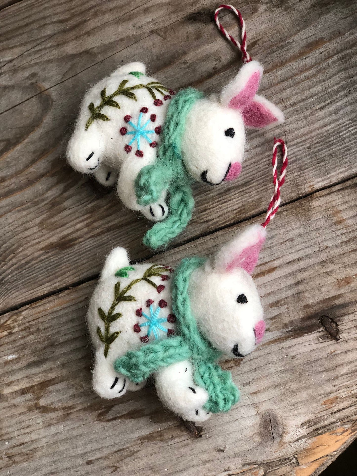 Embroidered Bunny Handmade Hanging Decoration