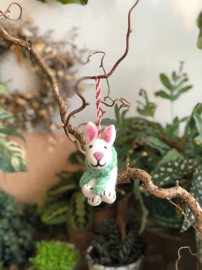 Embroidered Bunny Handmade Hanging Decoration