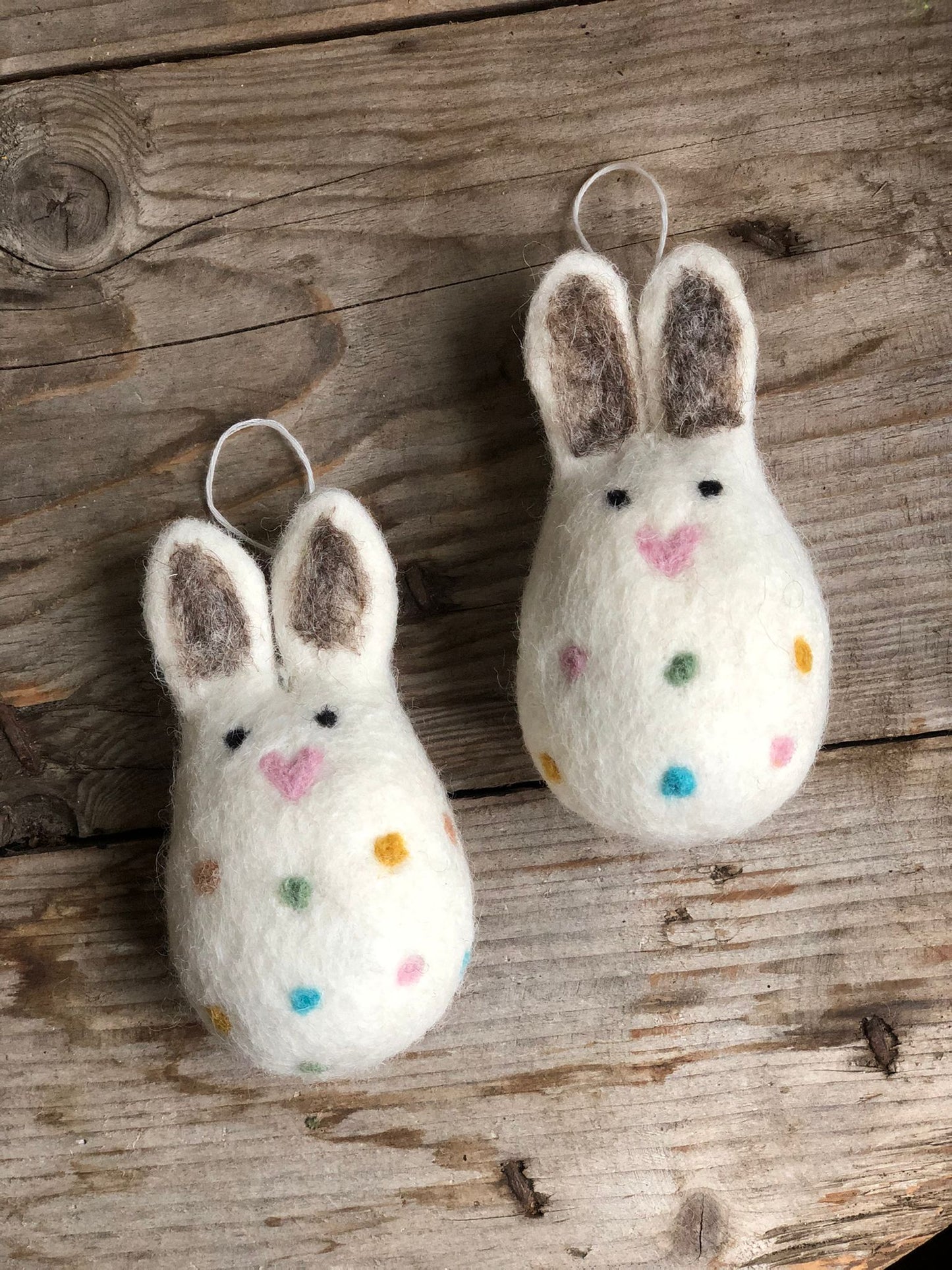 Spotty Bunny Handmade Hanging Decoration