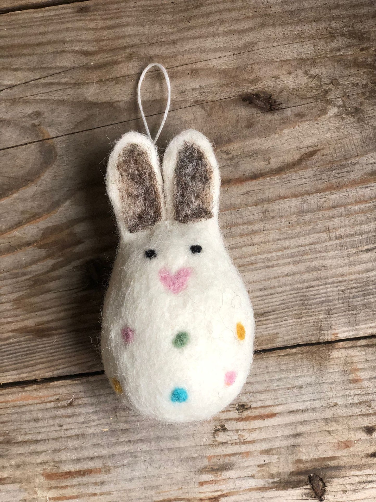 Spotty Bunny Handmade Hanging Decoration