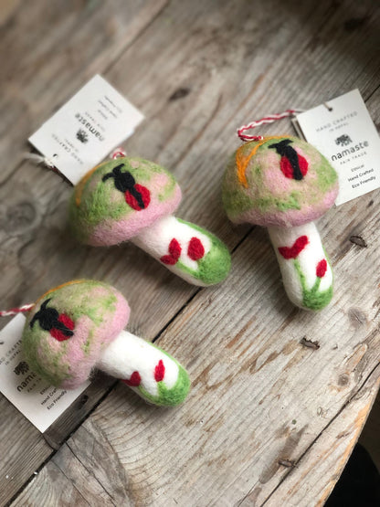 Felt Mushroom Handmade Decoration