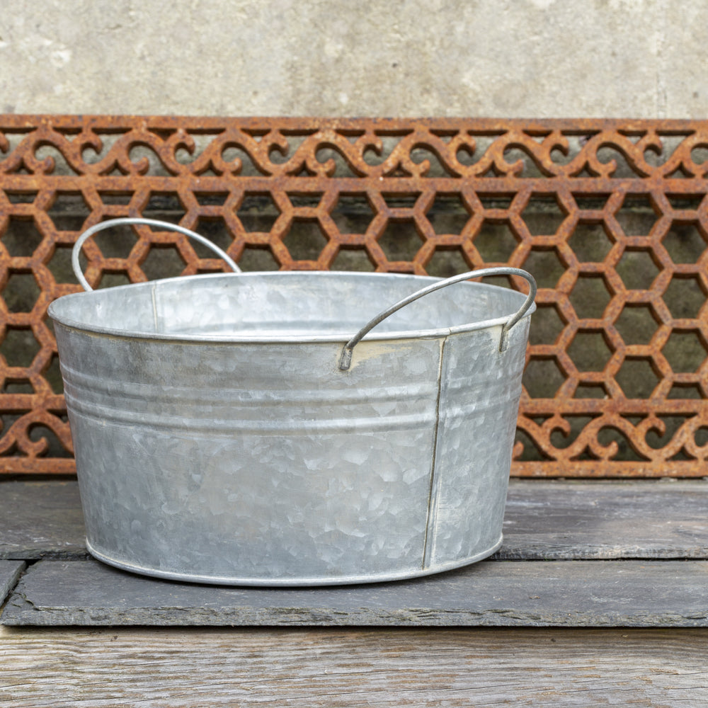 Zinc Round Bowl with Handles