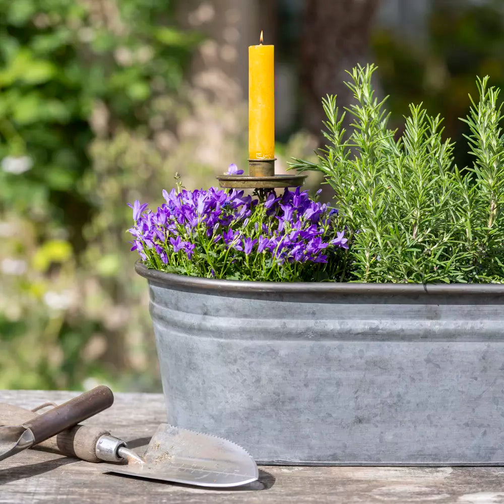 Zinc Oval Planters, 2 Sizes