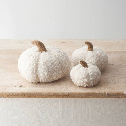 White Sherpa Pumpkin 9cm
