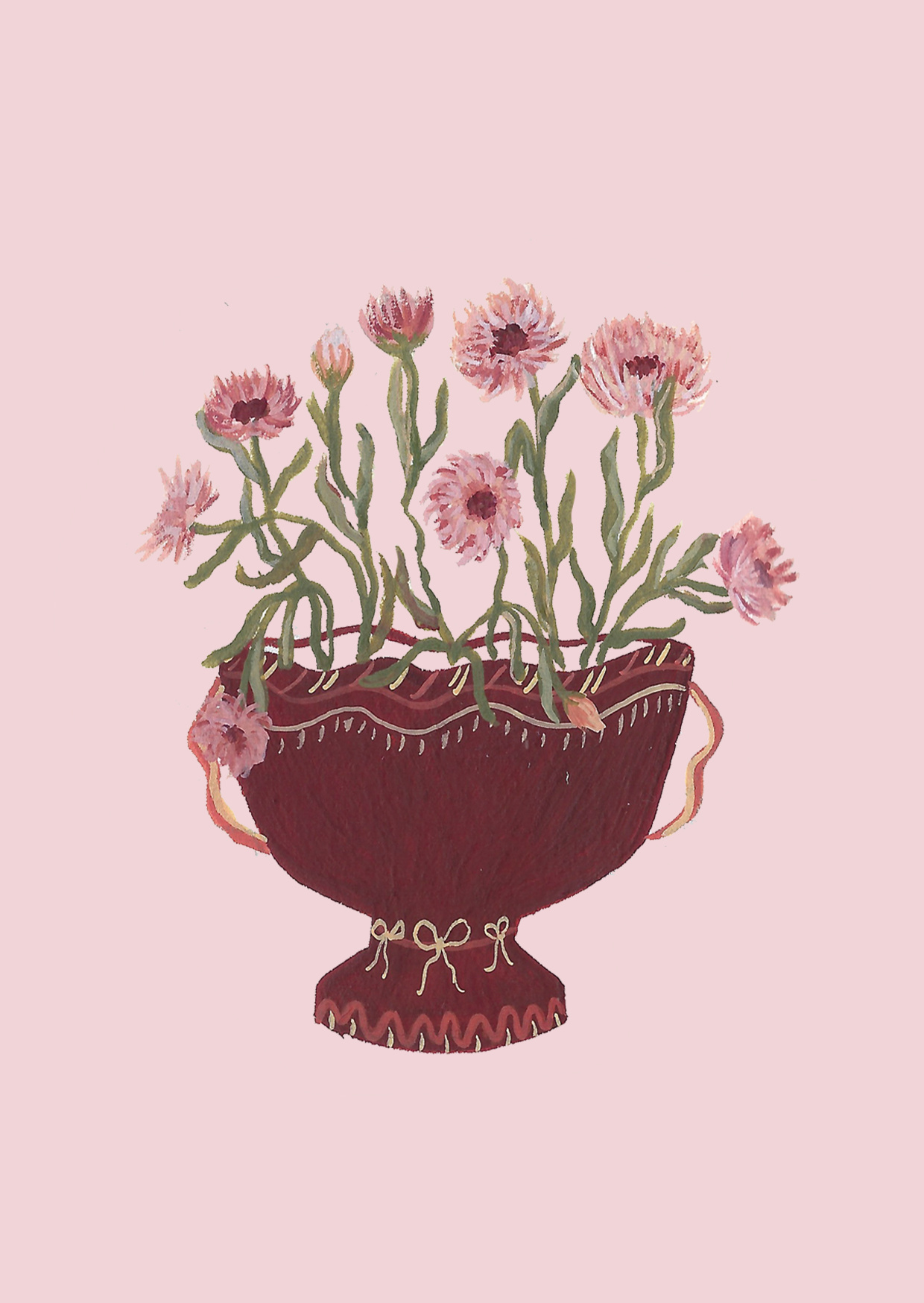 Calendula Strawberry Blonde Mini Art Card