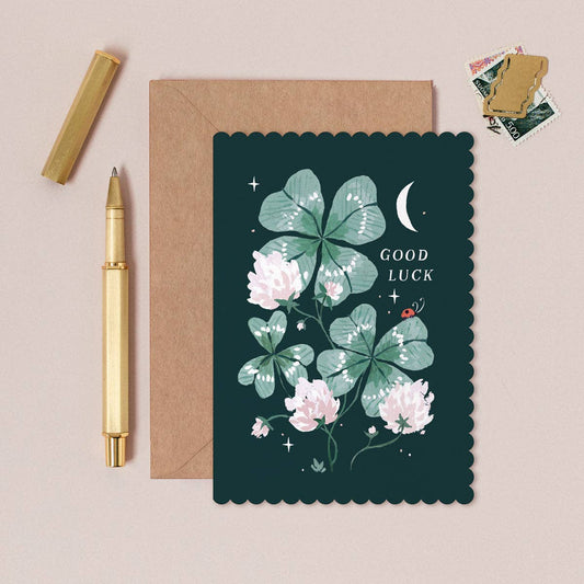 Garden Good Luck Card | Lucky Shamrock Good Luck Cards